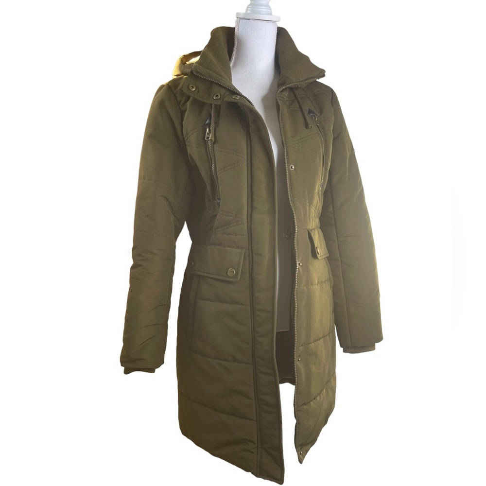 Lucky Brand Army Green Winter Hooded Jacket